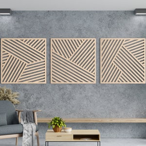 Wood Wall Art Geometric | Modern Wood wall art | Abstract Wall Panels | Minimalist wood art | Wood wall decor | Living room decor