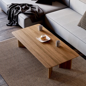 Modern Coffee Table Minimalist coffee table Wooden coffee table Unique coffee table Scandi coffee table Oak wood coffee table image 5