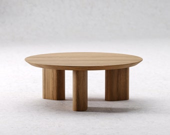 Round Coffee Table - Unique Coffee table - Modern coffee table - Large coffee table - Solid oak table - Living room coffee table