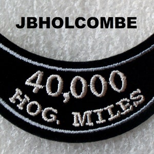 Harley Davidson Owners Group HOG 40 000 mils körsträcka-lapp...Ny Aldrig Använd