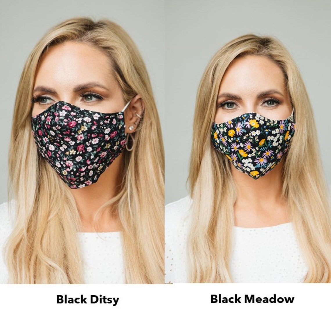 Floral Winter Face Mask Breathable washable face covering Etsy