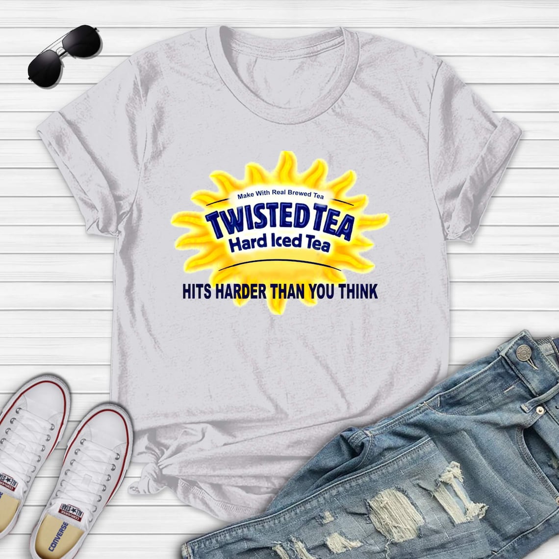 Twisted Tea TShirt Twisted Tea Hits Harder Than You Think Etsy