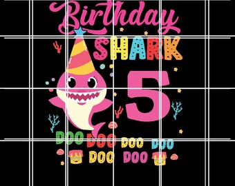 Download Shark Birthday Svg Etsy