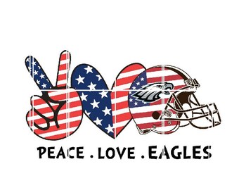 Download Peace Love Eagles Etsy