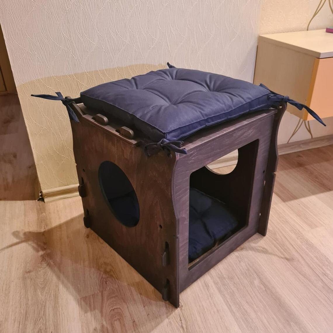 Personalized Wooden Dog Bed. Double Pet Bed Holder With Pet Etsy UK