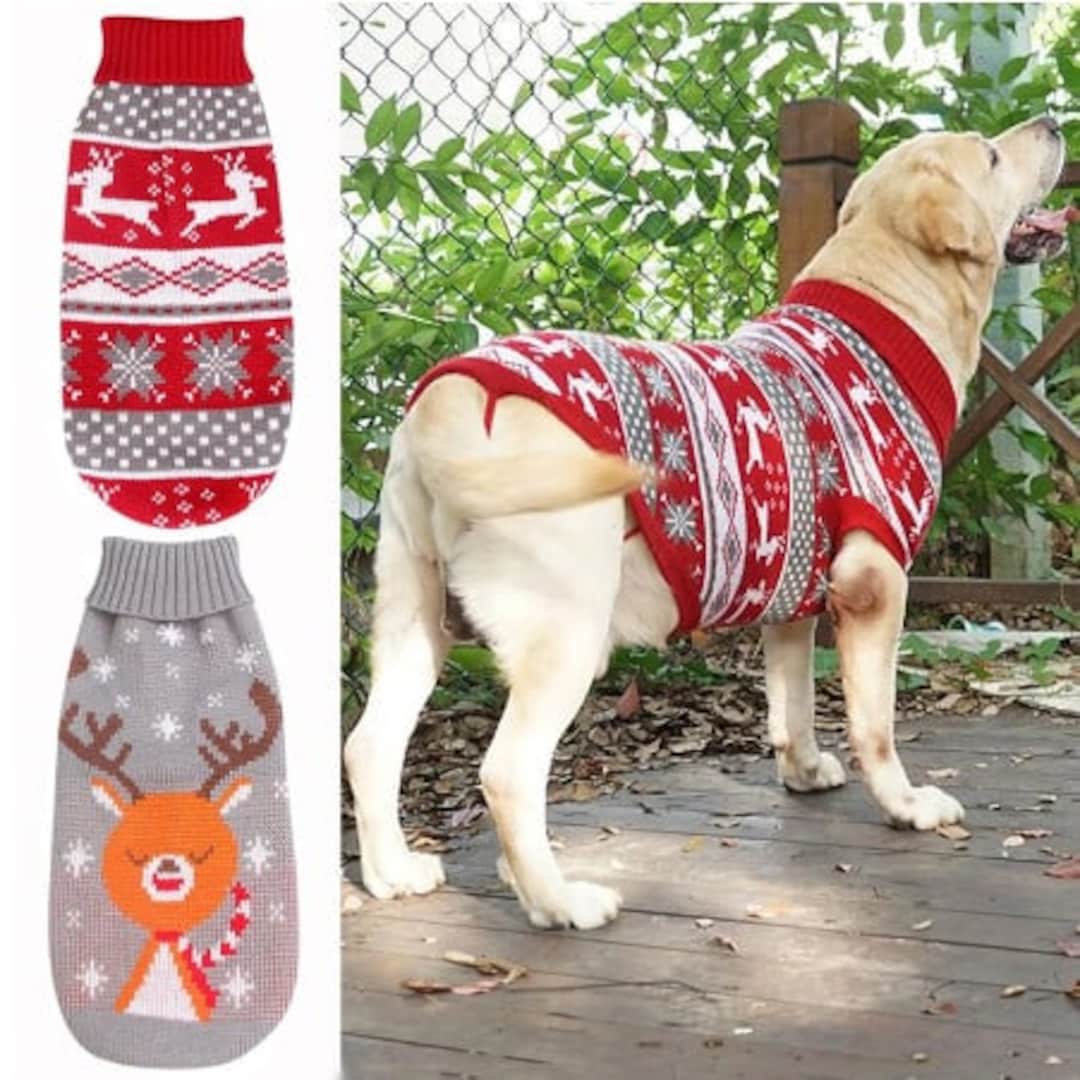 Großer Hundepullover Weihnachten Dick warm gestrickt Etsy.de
