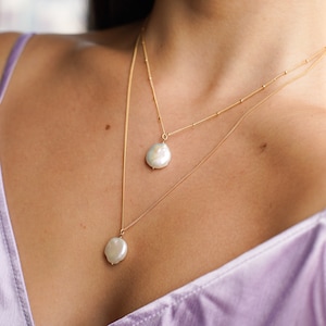 Single Large Pearl Pendant Necklace, Real Pearl Necklace, Freshwater Pearl Necklace, Baroque Pearl Pendant Necklace, Bridal Jewelry Gift
