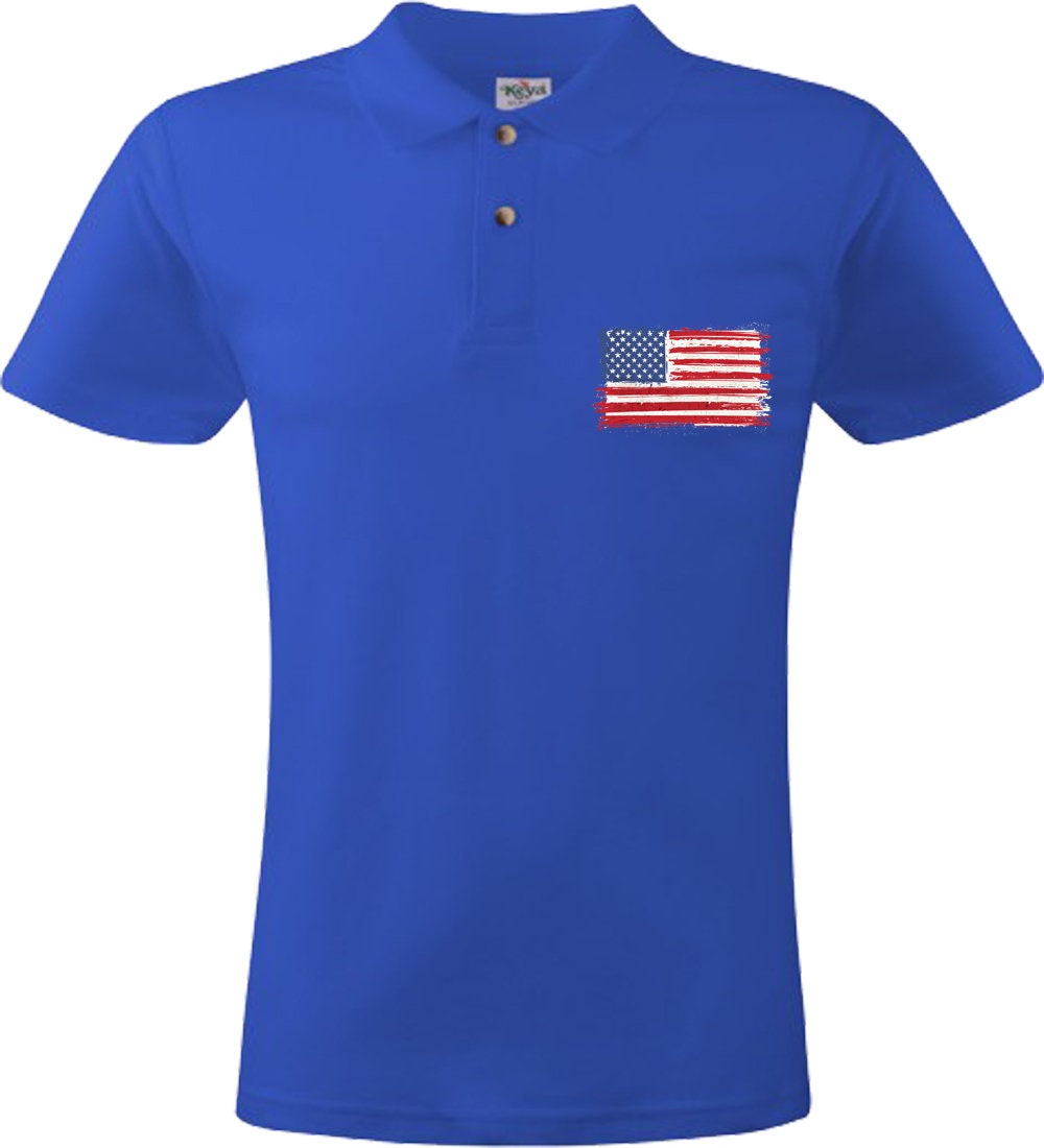 The American Flag Polo Tshirt New Desing DTG Print Logo Etsy