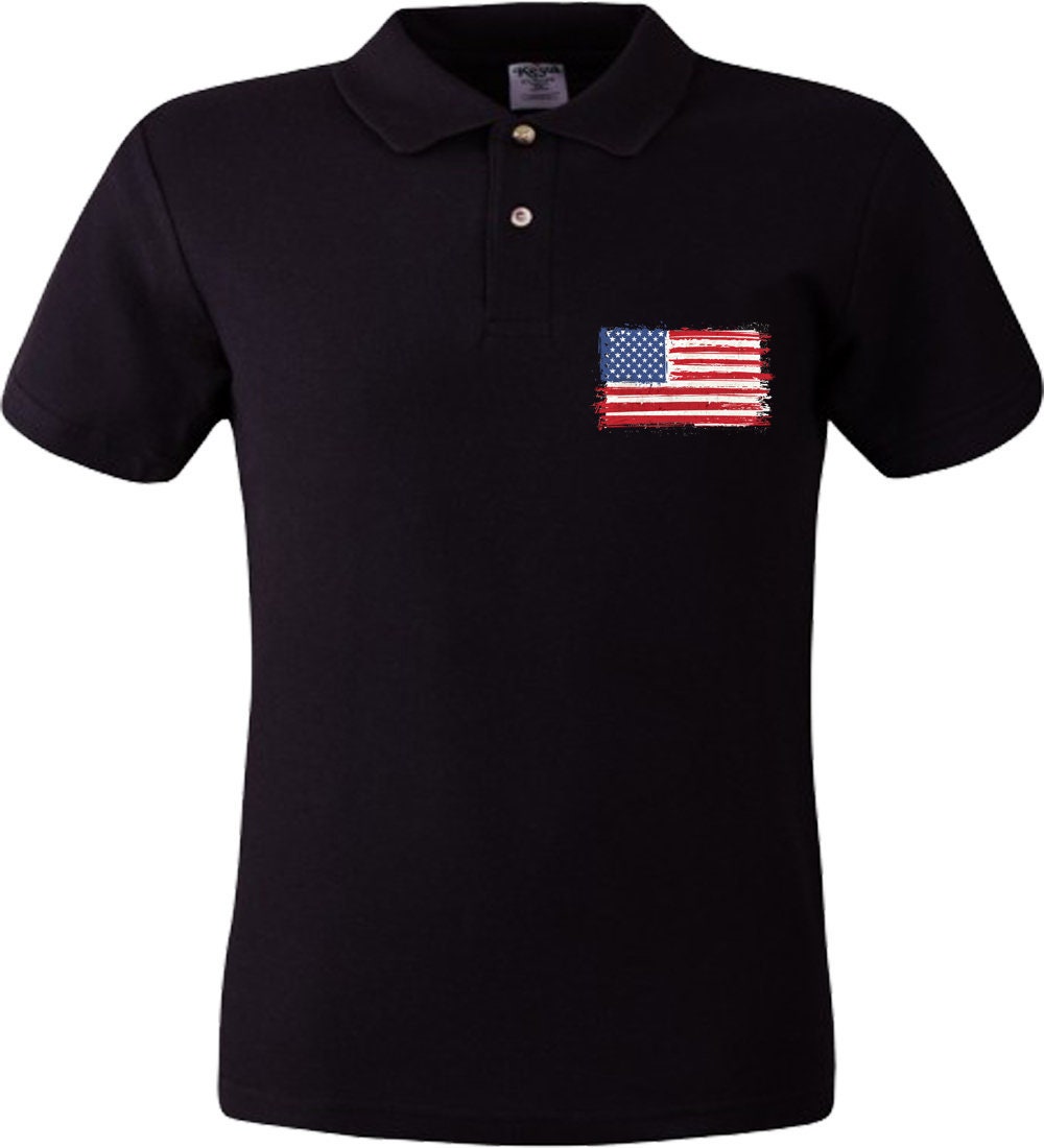 The American Flag Polo Tshirt New Desing DTG Print Logo Etsy