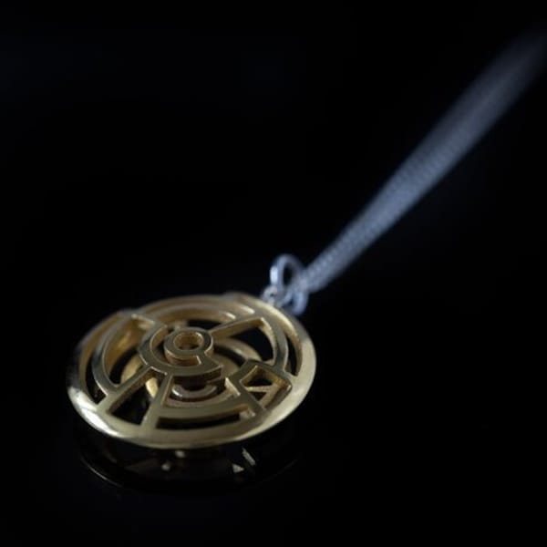 Vermeil Silver Crop Circle Pendant