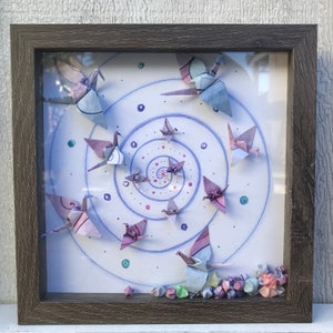 New Beginning | Koru | Healing Artwork | Origami Crane