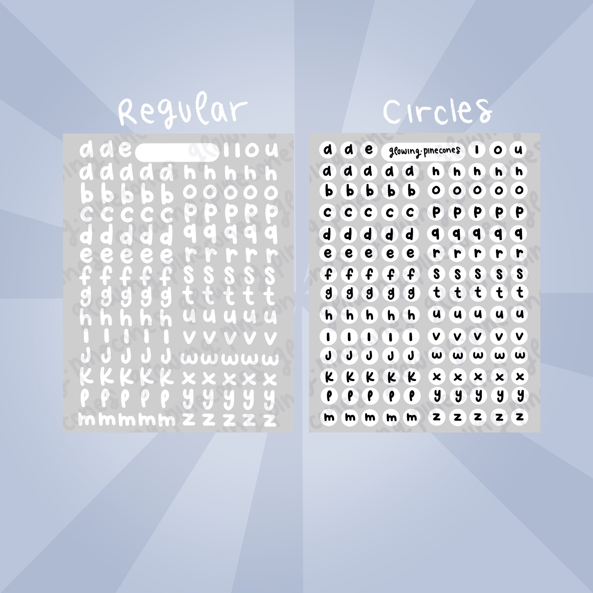 Alphabet Stickers Etsy