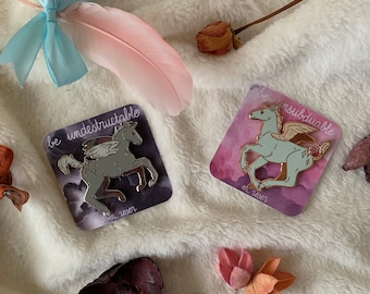 Winged Unicorn Foal Hard Enamel Pin