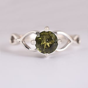 Natural Moldavite Handmade Genuine Design Cut Moldavite 925 Sterling Silver 100% Natural Gemstone Gift For Her, Certified Moldavite Tektite