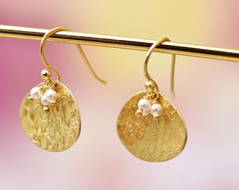 Brincos de lustre com pérolas e miçangas: prata esterlina 925 estilo art déco