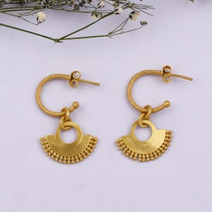 Sterling Silver Half Hoop Earrings: Minimalist Wedding Jewelry
