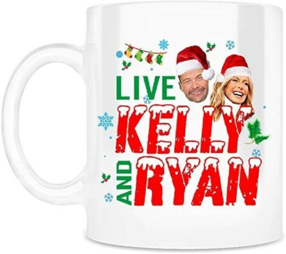 Kelly And Ryan 2022 Christmas Mugs Live Kelly And Ryan Christmas Holiday 2021 White Coffee Mug | Etsy