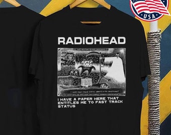 Mans Radiohead The Bends Loose Outdoor T-Shirt Mans Radiohead The Bends Loose Outdoor T-Shirt