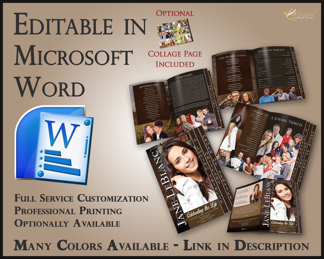 Graduated Obituary Template Printable