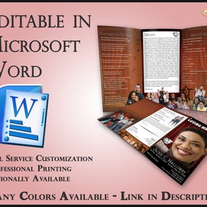 Obituary Template Trifold Brochure Actor - 2 Sizes Included