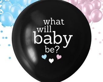 Gender Reveal Balloon - Confetti Balloon with Mini Balloons - Gender Reveal Ideas - Baby Shower - Gender Reveal Confetti Balloon