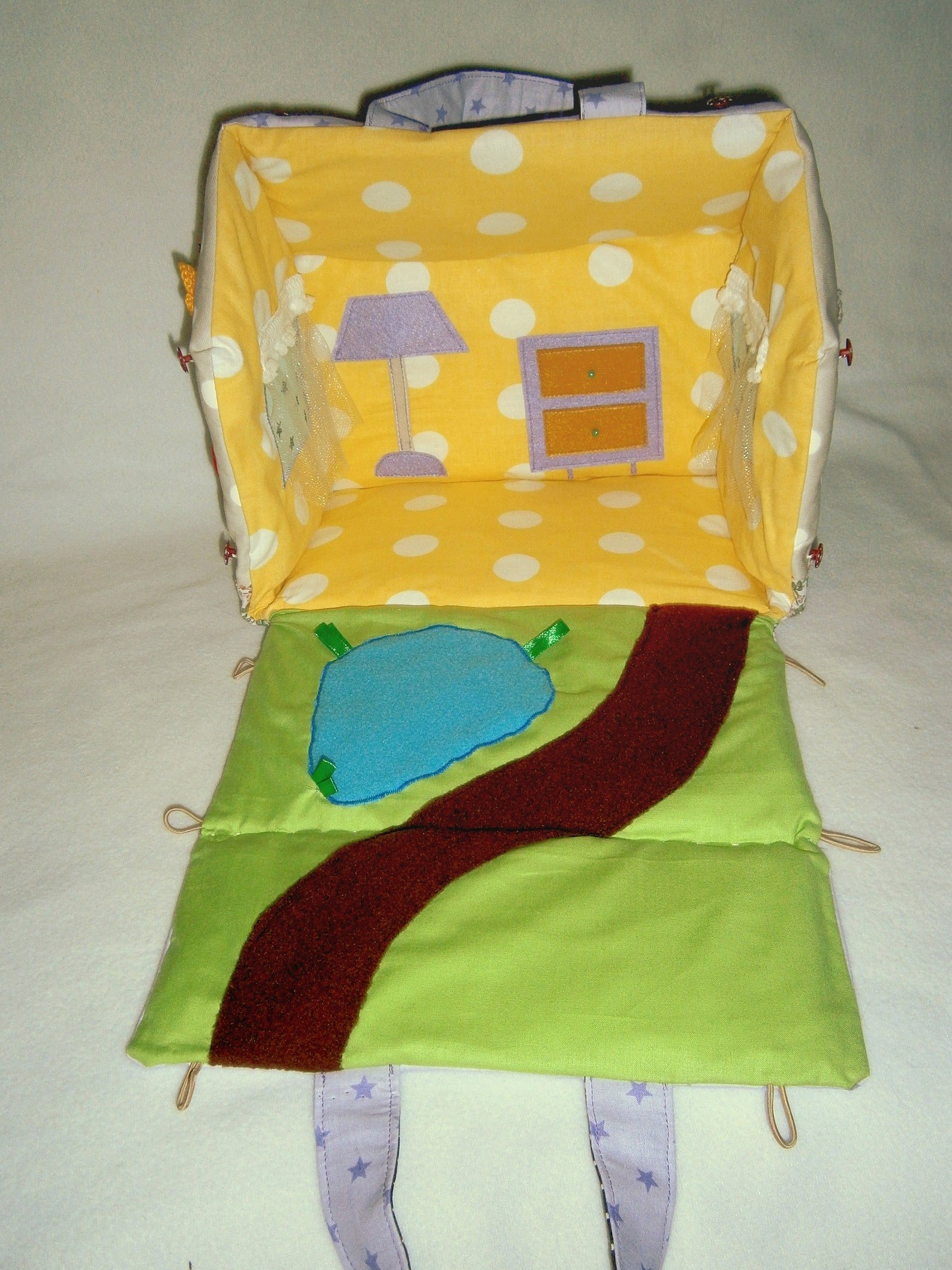 Fabric bag doll house Kids handbag House for dolls Etsy