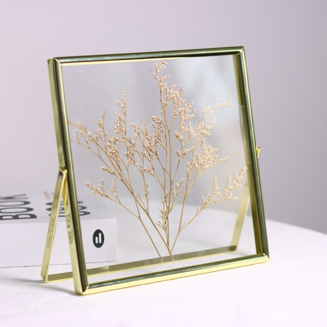 Karat Golden Floating Frame Square, Double Sided Frame, Glass Frame for