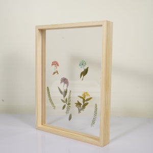 Plain Wood Picture Frames, Large Double Side Floating Frame for Pressed Flowers, Certificates, A4 Frame, Minimalist Frames, Floral Decor