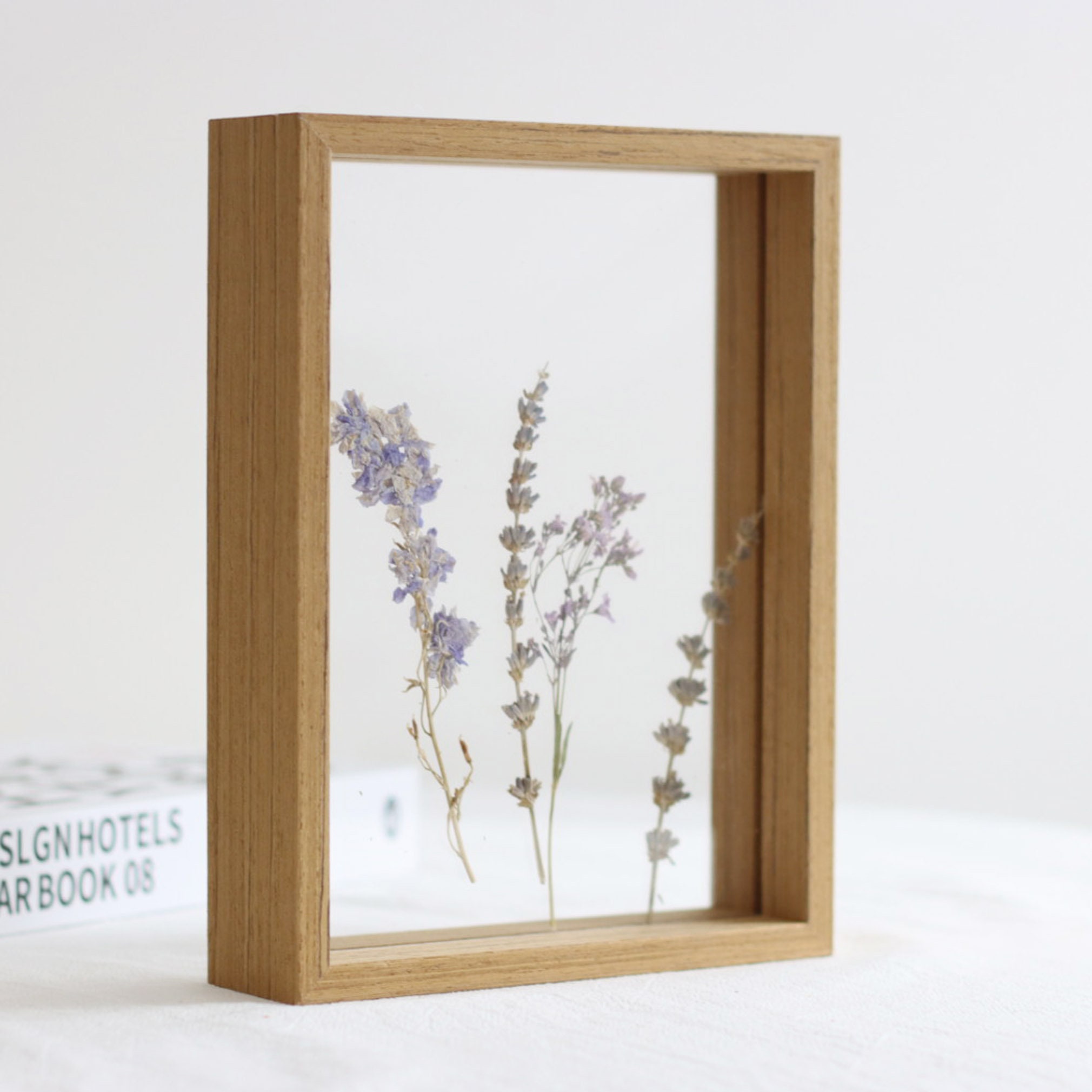 Glass Frame for Pressed Flowers, 11x14 Large Rectangle Frame with Heart  Shape Edge for Dried Flowers Double Side Glass Brass Floating Frame for  Wall