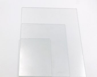 Ensemble de 2 vitres en acrylique transparent découpées en rectangle