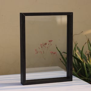 Black Floating Frame, Double Side Frame, Glass Frame for Pressed Flowers, A4 Certificates, Photos, Design Your Own Frame Gift