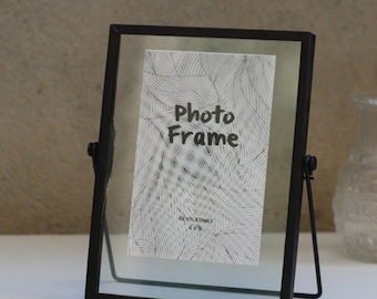 Black Floating Frame, Double Sided Picture Frame, Glass Frame for Pressed Flowers, 5.5, 6x8, 7x9 INCHES