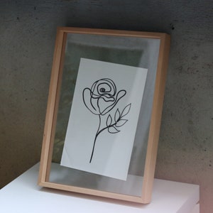 Large Floating Frame, Beech Picture Frames, A3, A4, Double Sided Frame ...