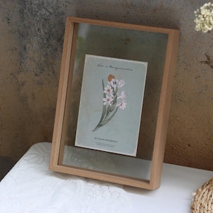 Teak Veneer Floating Frame, Double Side Frame, Glass Frame for Pressed Flowers, Table Signs, Photos, Certificates, A4, 4x6, 6x8, 8x10 INCHES