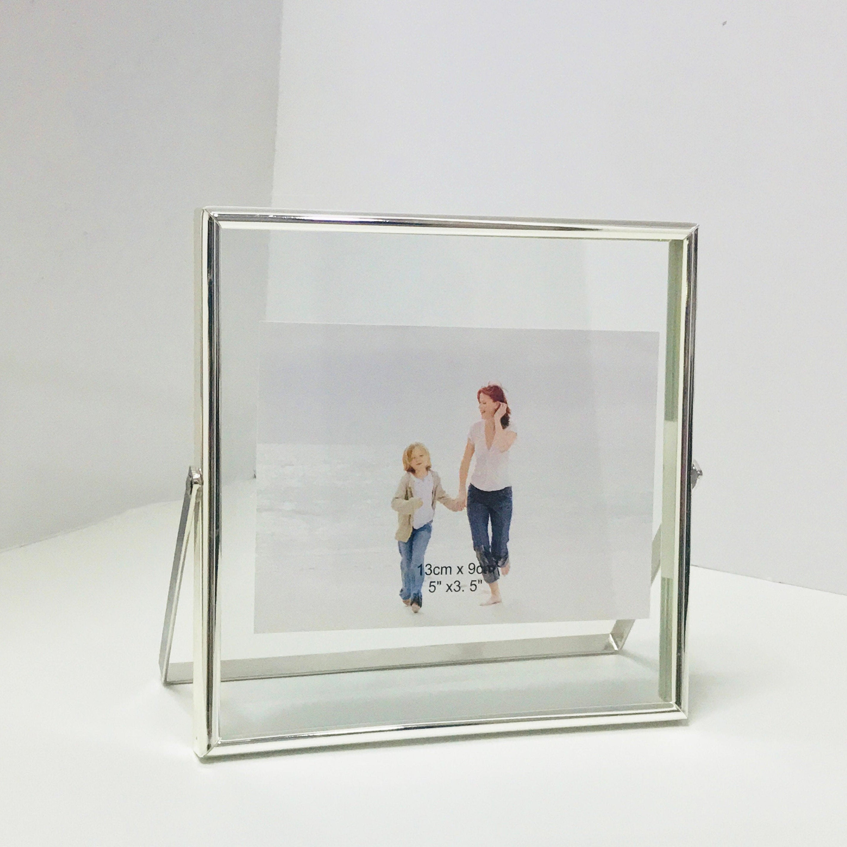 Lacquer silver glass pressed flower frame floating frames Etsy