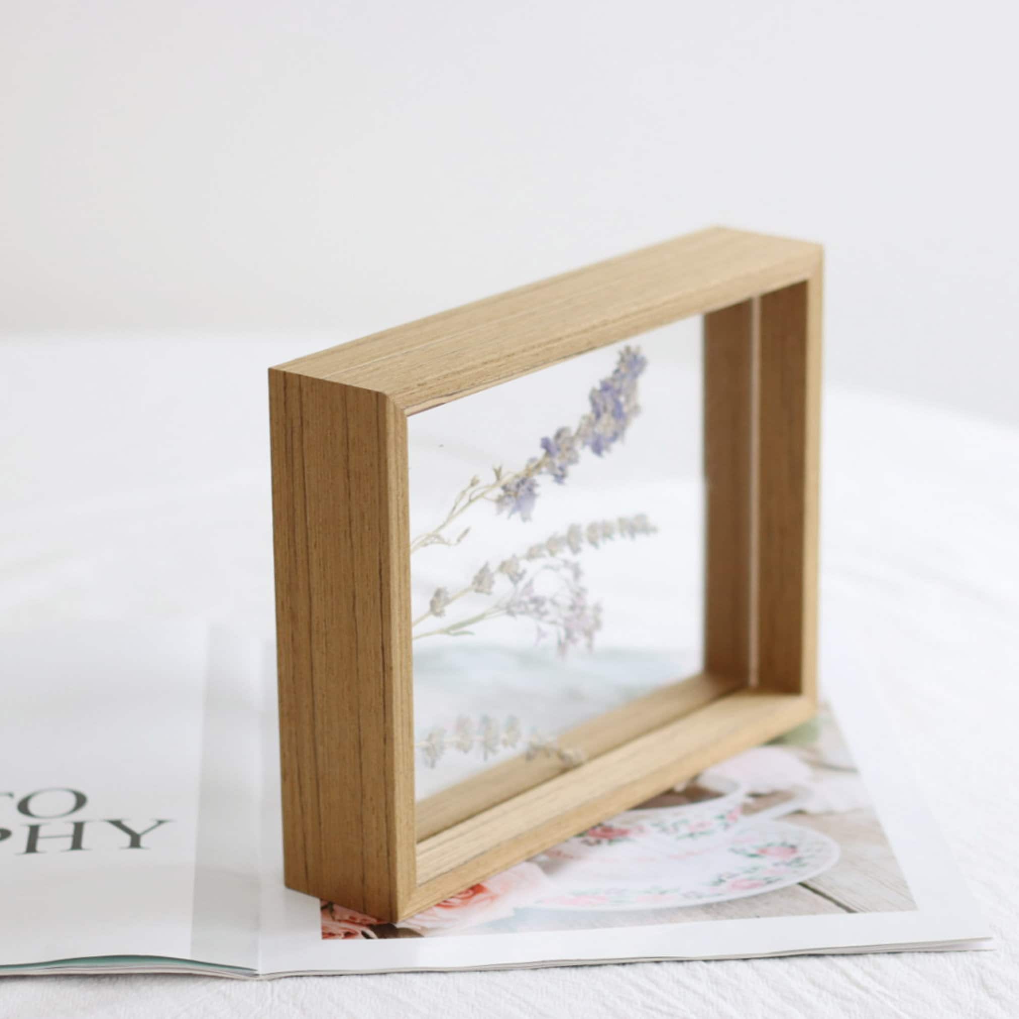 Handmade Floating Frame Custom Floating Frame in Teak Veneer, Double Sided Frame, Pressed ...