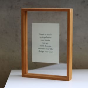 Large Floating Frame, Teak Picture Frames, A3, A4, Double Sided Frame for Pressed Flowers, Certificates, Photos, Posters, 5x7, 6x8 INCHES