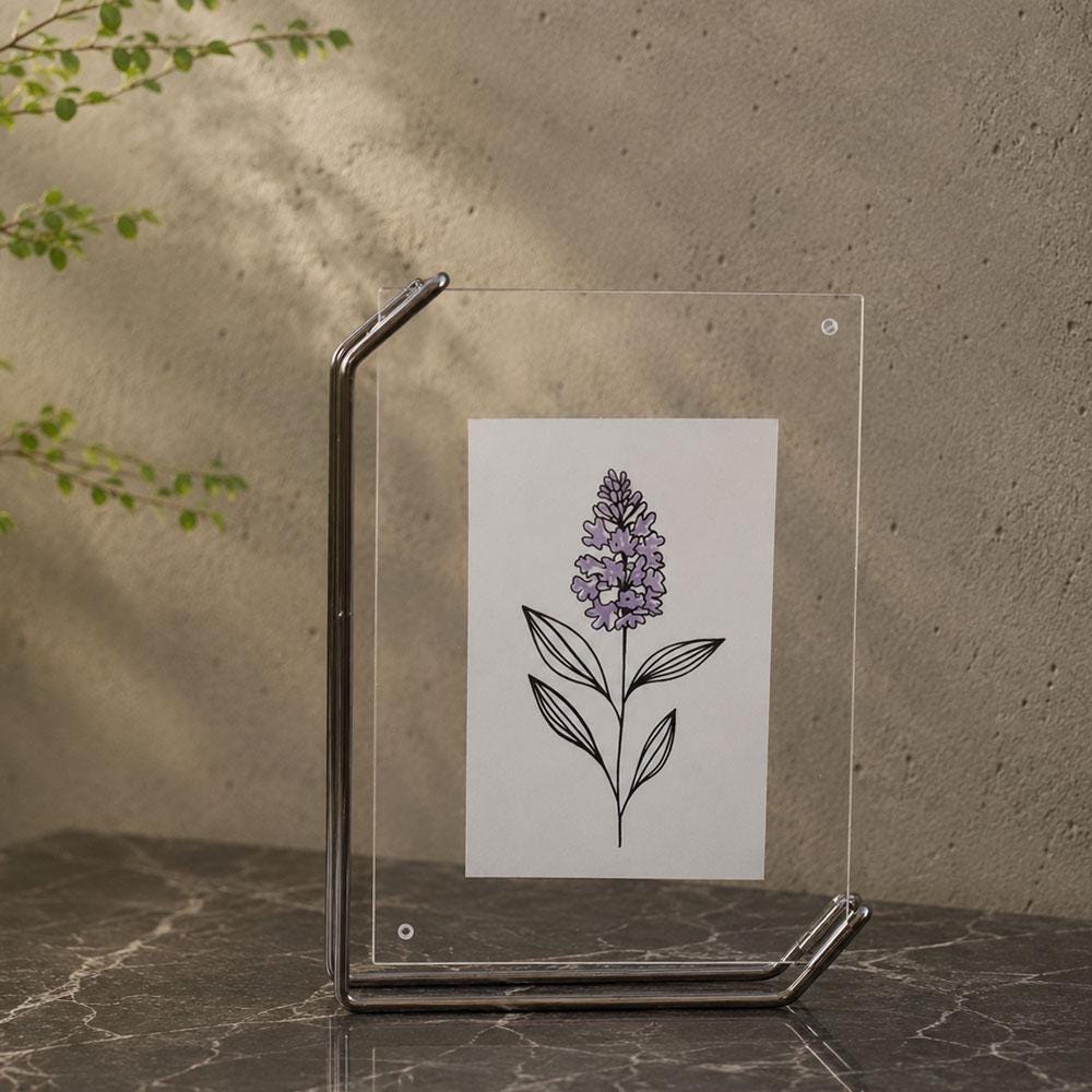 Black Floating Photo Frame, Double Sided Frame for Pressed Flowers ...