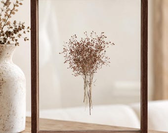 Rosewood Veneer Floating Photo Frame, Double Sided Glass, Pressed Flower Display (5x7, 8x10, 11x14 INCHES)