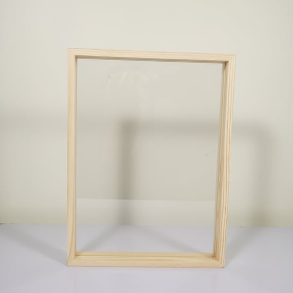 Plain Wood Picture Frames Large Double Side Floating Frame for
