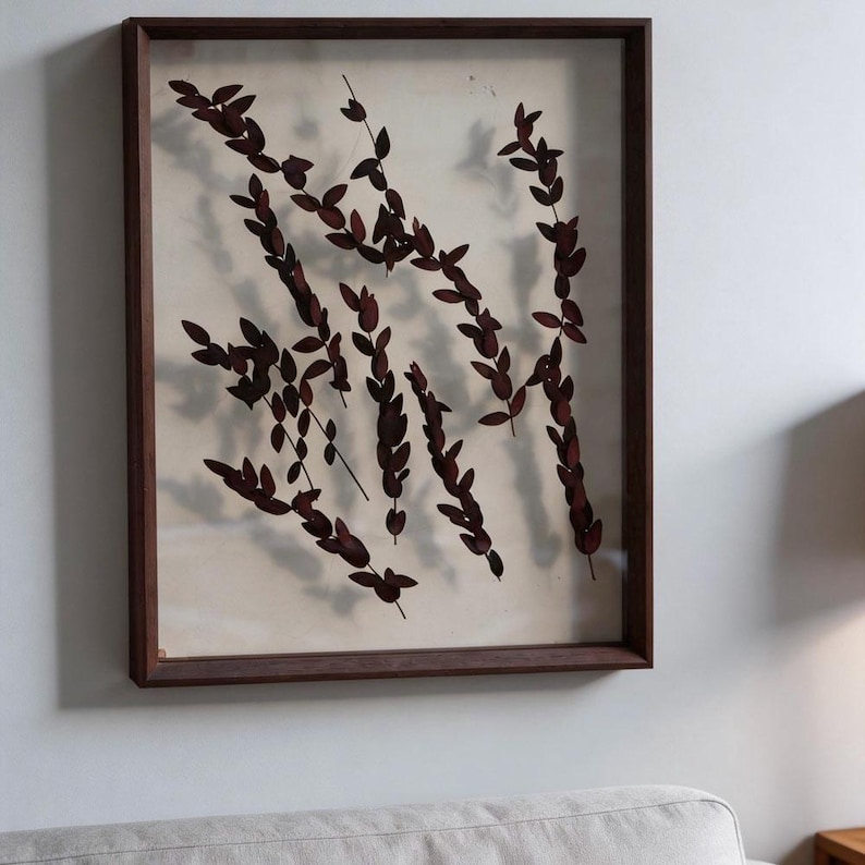 Custom Wood Floating Frame in Dark Retro Color, Large Double Side Frame ...