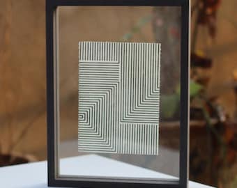 Black Veneered Floating Frames, Double Side Glass, Frame for Pressed Flowers&Certificates