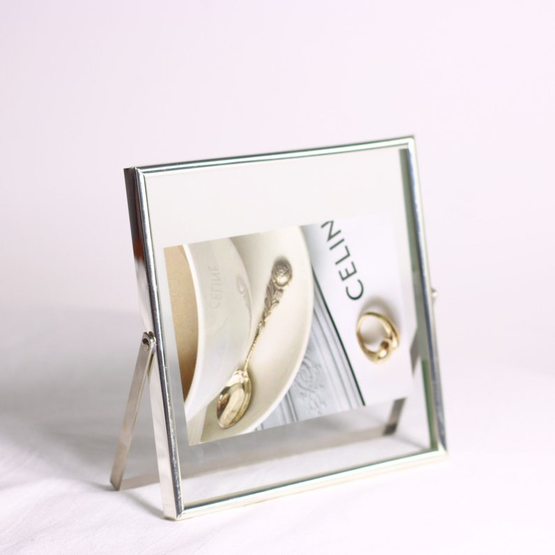 Silver Floating Frame Pressed Flower Frame Glass Frame for Etsy