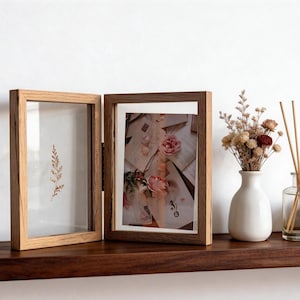 Flytande ram i retrofärg, vikbara tavelramar, dubbelsidig ram för pressade blommor, collagefoton, 10x15 cm, 15x18 cm