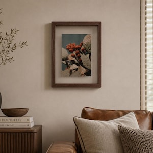 Rosewood Veneer Floating Photo Frame, Double Sided Glass, Pressed Flower Display (5x7, 8x10, 11x14 INCHES) image 5