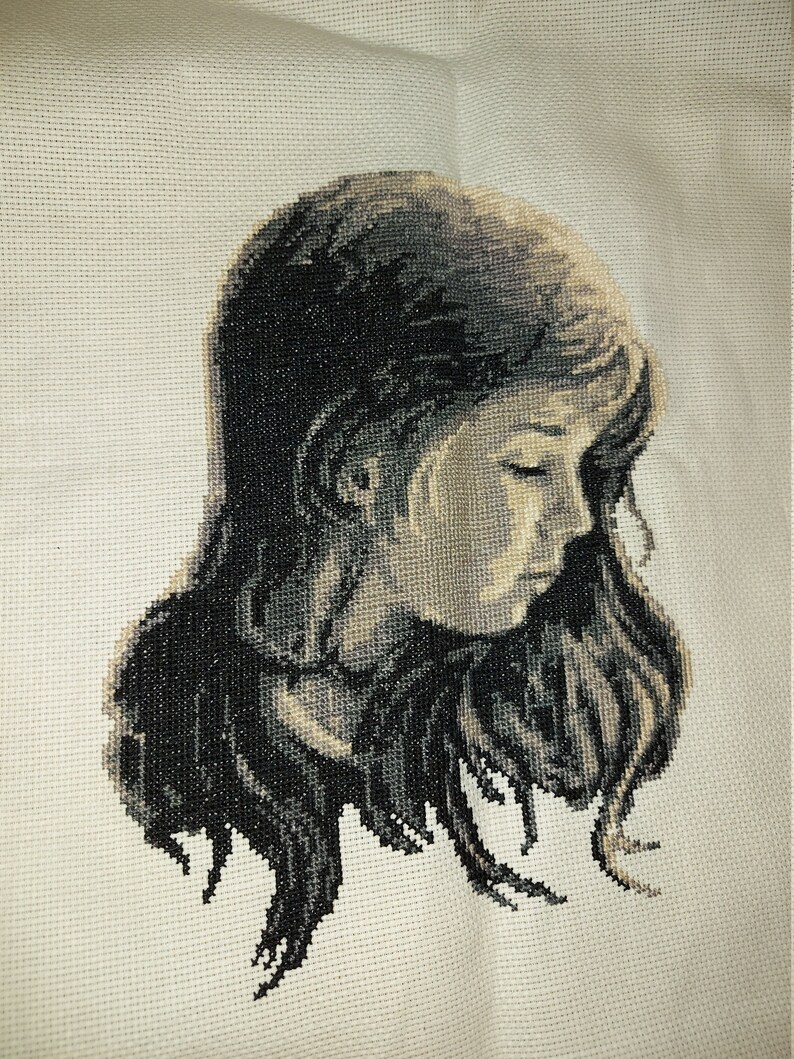 Little Girl finished complete cross stitch no frame - dral.regionlima.gob.pe
