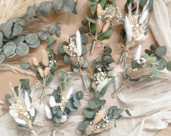 Mini bouquet de fleurs séchées eucalyptus décoration de mariage décoration de table