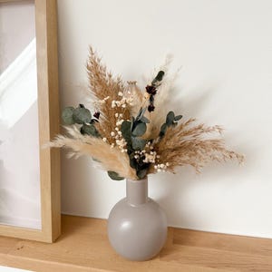 Trockenblumenstrauß inklusive Vase Pampasgras Boho Deko