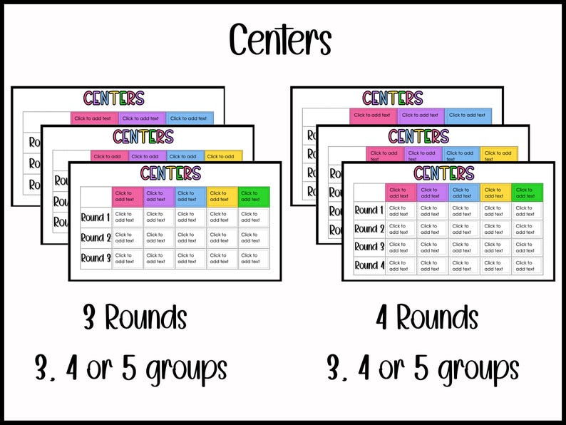 Center Chart Back to School Classroom Slides | Daily Slides | Teacher Organization ...
