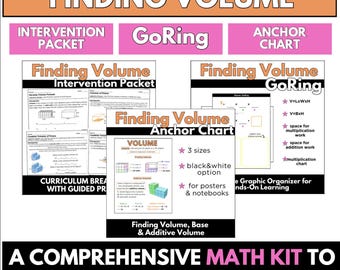 Kit de matemática para encontrar volume
